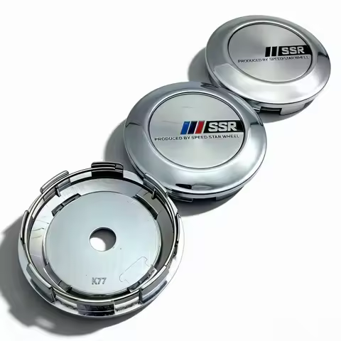 4pcs 77MM Clips 72MM SSR Logo Badge Emblem Car Wheel Center Caps Rim Hubcaps Cover Wheels Hub Dust C