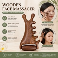 4 In 1 Sandalwood Massage Comb Scalp Massager Face Roller Wooden Meridian Massage Tool Relaxation Be