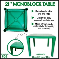 21 INCH MONOBLOCK TABLE PLASTIC SQUARE TABLE / LAMESA / STURDY COFFEE SHORT LEG TABLE KIDDIE TABLE