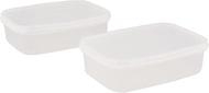 Nagao S-54 Storage Container, Easy to Clean, Square, Polypropylene, 26.9 fl oz (760 ml), Set of 2, M