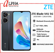 ZTE Blade V41 Vita 5G *FREE NTUC Voucher* | 6.6" FHD+ Display | 7.98mm Ultra Slim | 50MP Triple Camera