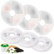 6 Pack Cat Water Fountain Replacement Filters Fit for 3L Flower Water Dispenser Automatic Pet Dog Ca