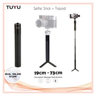 TUYU Retractable Extension Rod Selfie Stick for GoPro Insta360 Feiyu G6 SPG WG2 G5 Handheld 3-Axis