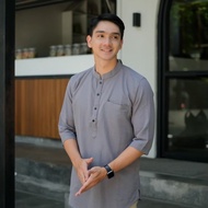 baju koko pria/koko kurta pria/baju muslim pria bahan linen