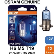 LAMPU DEPAN OSRAM HALOGEN KAKI 1 H6 M5 COOL BLUE 12V 25 &amp; 35W BEAT