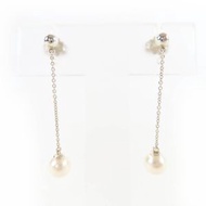 品相極佳的 TIFFANY & Co. 925 淡水珍珠 Ziegfeld 系列銀耳墜，帶盒子，重 1.9 克。