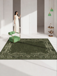 QINGGENGNONG | Green Retro Water-resistant Persian-style Rug