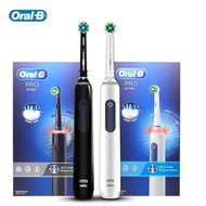 OralB Pro4 Ultra Electric Toothbrush Cross Action Modes Pressure Sensing with 3 Original Refills / 2
