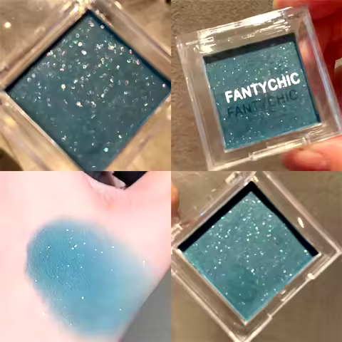 Mini Monochrome Eyeshadow Palette Green Blue Purple Matte Glitter Shadow Contour Powder Pigment Eye 