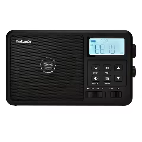 Hanrongda HRD-206 Radio Internet Radio Portable FM/AM/SW Receiver Bluetooth Retro Radio Battery Reco