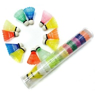 6pcs/set Bola Badminton Latihan Shuttlecock Plastik Bola Bermain Badminton Shuttlecock Aksesori Suka