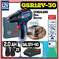 BOSCH GSR12V-30 BRUSHLESS MOTOR CORDLESS DRILL/DRIVER (GSR12V30) C/W 2x 1.5AH BATTERY + 1x GAL12V-40