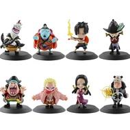 8Pcs/Set Anime One Piece Theater Edition Oka Shichibukai Boa Hancock Gekko Moria Jinbe Ace Teach Kum