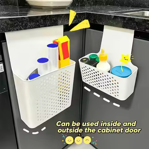 Kitchen Cabinet Door Interior Storage Shelf and Box, Hanging Hook Behind the Door, Kitchen Cabinet D