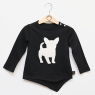 my little star - little dog 有機棉薄T恤(黑)