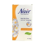 NAIR HAIR REMOVER BODY WAX STRIPS WITH CAMOMILE EXTRACT 12 STRIPS