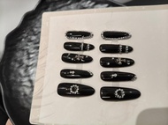 Box Set of 10 Oval Handmade Wearable Nails Sizes M-S-XS Solid Color Complete Set of Fake Nails