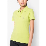 OASIS เสื้อโปโลหญิง เสื้อโปโล ผ้าคอตตอน รุ่น LMP-0157 สีดำ  ชมพู  เขียว  ม่วง  ขาว