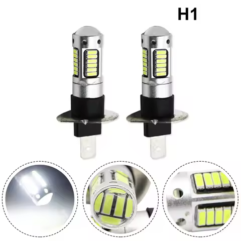 2x H1 LED Fog Light Bulbs Kit 50W 6000K Super Bright White DRL LED Headlight Bulb Kit Fog Lamp Drivi