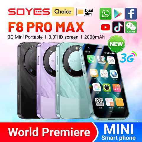 World Premiere SOYES F8 Pro Max Mini Android8.1 Smartphone 3.0 Inches 2000mAh Face ID Dual SIM Stand