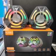 USB Speaker Model:K2060 Stereo Desktop Laptop PC Computer Multimedia Speaker mini 2.0 LED LIGHT