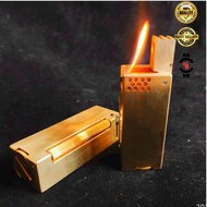 Handmade Lighter Pure Brass Wheel Side Slipping Lighter LT-0471