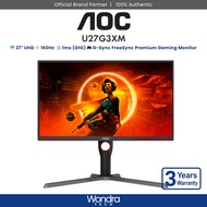 AOC U27G3XM | 27" UHD | 1ms | 1ms (GtG) | 160Hz | G-Sync Compatible | FreeSync Premium Gaming Monito