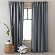 B23 Ready Made Curtain!! 95%Blackout Siap Jahit Langsir Langsir RAYA Kain Tebal 100%Polyester Blackout (Heavy Grey) Langsir Tebal