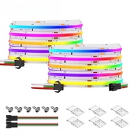 เทียน LED ยืดหยุ่น 12V FCOB สีสันสดใส WS2811 แสงเทียนชีวิต RGB แสงสีเต็ม เทียน LED สำหรับตกแต่งบ้าน