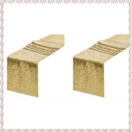 [kjyxgsncsjxsm] 2 Pcs Gold Sequin Table Runner 30.5 X 275cm Glitter Gold Table Runner for Party, Wed