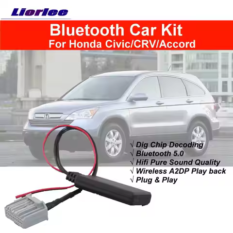 Car Bluetooth Adapter Kit For Honda Civic CR-V Accord Electronic Accessories BT Music 20Pins Interfa