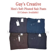 Guy's Creative Slack Kain Lincin Lelaki Kain Lembut Men's Soft Pleated Slack (4 Colours Available)