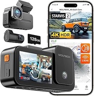 WOLFBOX X5 3 Channel 4K HDR Dash Cam, STARVIS 2 IMX678 Night Vision, 4K+2.5K+1080P Front and Rear In