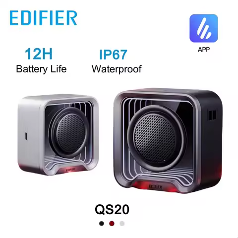 Edifier QS20 Portable Speaker with Ambient Light IP67 Bluetooth V6.0 Stereo Pairing Multipoint Conne