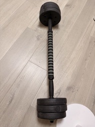 家用可調重啞鈴 黑色包膠啞鈴 健身器材，20kg