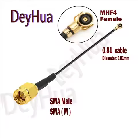 10Pcs SMA Male cable to UFL MHF4 tail fiber cable assembly U.FL 1 MHF4 antenna cable rf 1.13 0.81 RG