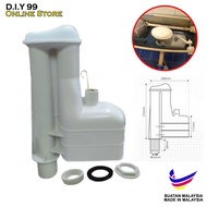 Techplas Toilet Plastic Cistern Siphon Square / Plastic Cistern Flush Pump / Siphon Tangki