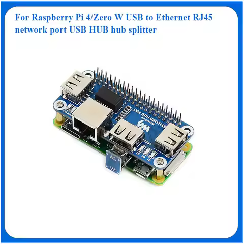 Raspberry Pi USB to Ethernet RJ45 Network Port USB Hub Splitter 3 USB Ports 5V Hat for Raspberry Pi 