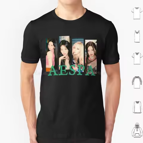 Aespa Armageddon Vintage T Shirt Cotton Men Women DIY Print Aespa Karina Giselle Winter Ningning Kpo