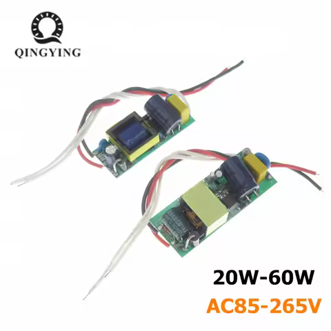 1-10pcs 20W-60W LED Driver No Flicker High Quality 20W 30W 36W 40W 48W 50W 60W Lighting Transformers