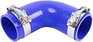 WQSING Silicone Rubber 90° Elbow w/Clamp Compatible with Peterbilt Kenworth Paccar F04-6006 561.7525
