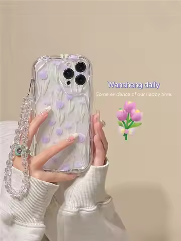 Purple tulip Phone Case For VIVO Y15S Y15A Y11 Y17S Y02S V27E V25E V25 V27 V23 V15 V20 V21E V23E 4G 
