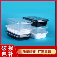 ML1000 Packing Box Thickened Disposable Plastic Bowl with Lid Takeaway Transparent American Lunch Bo