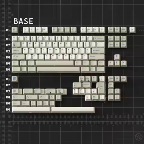 [Base kit] PBTfans Window View PBT material Dye-sub Cherry profile KBDfans keycaps retro