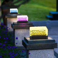 Solar Post Lights Outdoor,Color Changing Waterproof LED Solar Post Lights for 3.5x3.5 5x5 and 6x6 Po