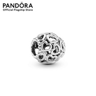 Pandora Openwork hearts silver charm เครื่องประดับ ชาร์ม ชาร์มสีเงิน สีเงิน ชาร์มเงิน เงิน ชาร์มสร้อ