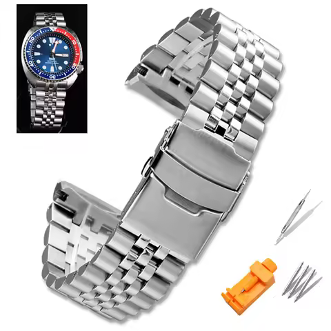 Solid Stainless Watch Band For Seiko Abalone Series Turtles Prospex SRPA21 SRP777 SRPC25 SRP773 SRP7