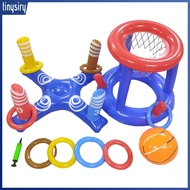 Pool Floats Toy Children Pool Toys Fun Inflatable Pool Games Set for Kids and Adults Basketball Hoop