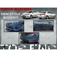 TOYOTA COROLLA ALTIS 2014-2016 OE LOOK BODYKIT ALTIS OEM BUMPER SKIRT LIP BODY KIT FRONT SKIRT SIDE 