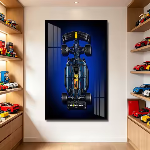 With frame lego Wall Mount Display Photo Frame Suitable for LEGO 42206 RB20 - F1 building block car 
